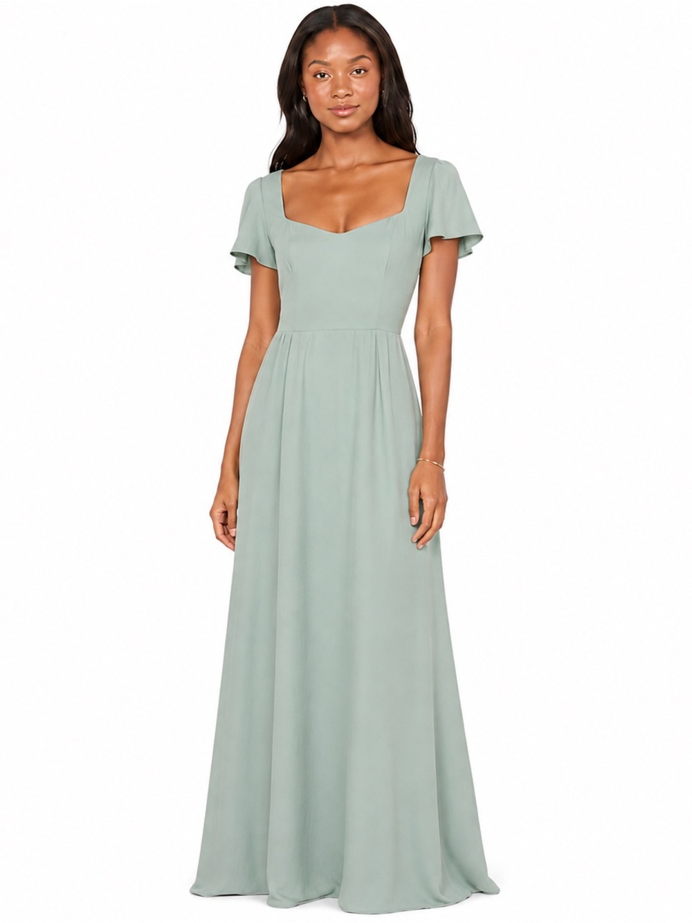 SHOW ME YOUR MUMU Sweetheart Marie Short Sleeve WEDDING MAXI DRESS GOWN